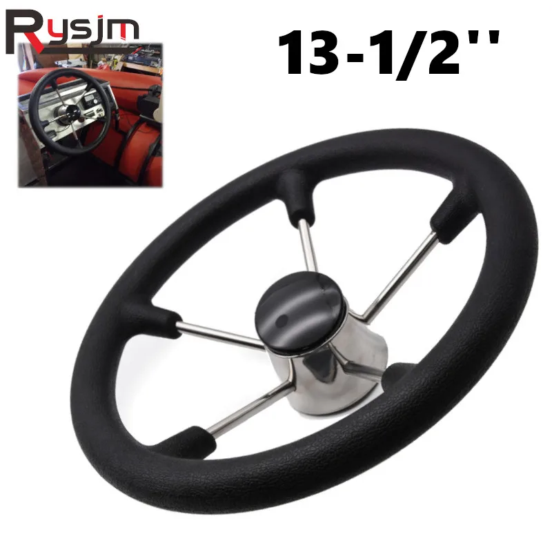 Нержавеющая сталь Руль цвета морской волны Разрушитель 5 спиц с черной пеной