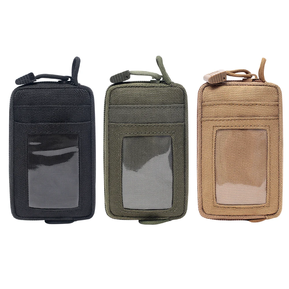 

Tactical Wallet Card Bag Outdoor EDC Molle Pouch Wallet Waterproof Travel Zipper Waist Bag Military Multifunction Wallet