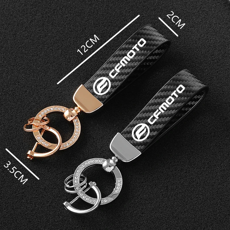 

Motorcycle leather key chain diamond key ring keychain for CFMOTO 650TR-G 650MT CF500 400NK 650NK 150NK 250NK 400GT CF600 X5