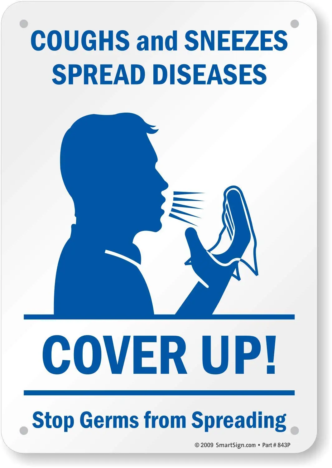 

"Keep Out If Dogs Attack, Lie Face Down Until Help Arrives" Sign |8" x 12" Aluminum