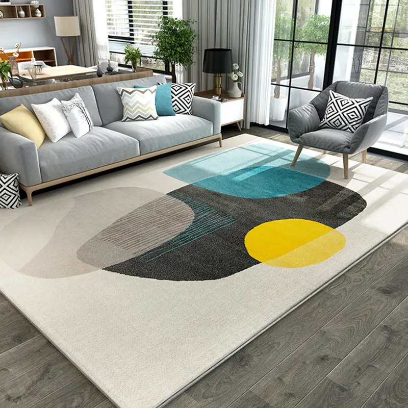Скандинавский короткий ковер для гостиной толстый тканевый спальни современный