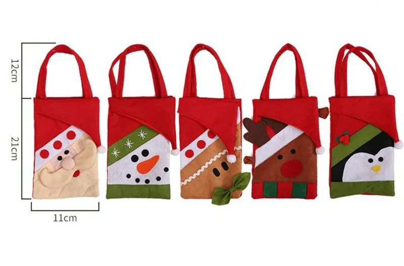Navidad конфеты драги Подарочная сумка Рождественские украшения для дома Noel год подарок пакет Санта Клаус ручки для сумок