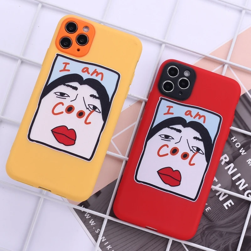 Чехол Funny I am cool memes для защиты камеры матовый мягкий чехол конфет iPhone 11 Pro XS Max XR X 8 7