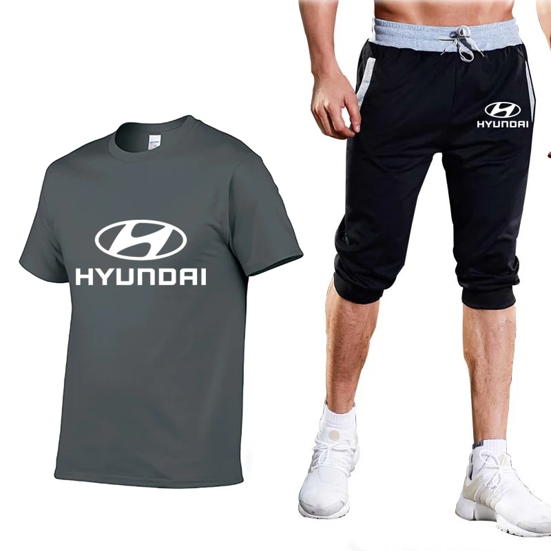 

Unisex Fashion Summer Men T-Shirts modern Car Logo Print HipHop Casual Cotton Short Sleeve T-shirt pants suit Men Clothing