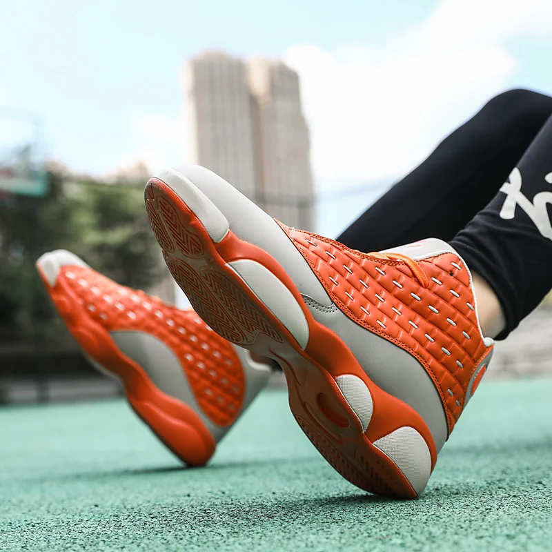 Мужская Баскетбольная обувь для мальчиков с высоким берцем противоударные