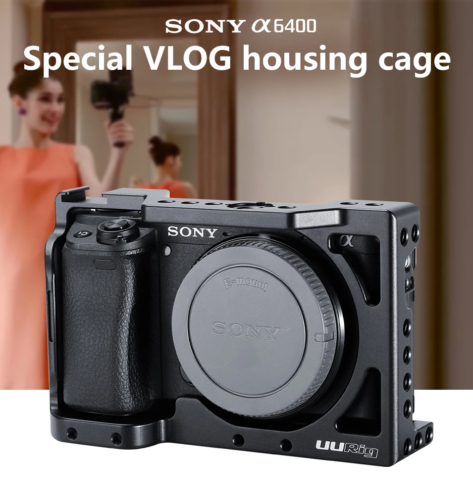 UURig R009 металлическая клетка для камеры sony Alpha A6400 A6300 A6100 рукоятка для камеры аксессуары для DSLR камеры