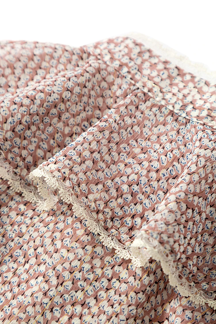 Женская блузка с оборками и цветочным принтом женская одежда длинным рукавом