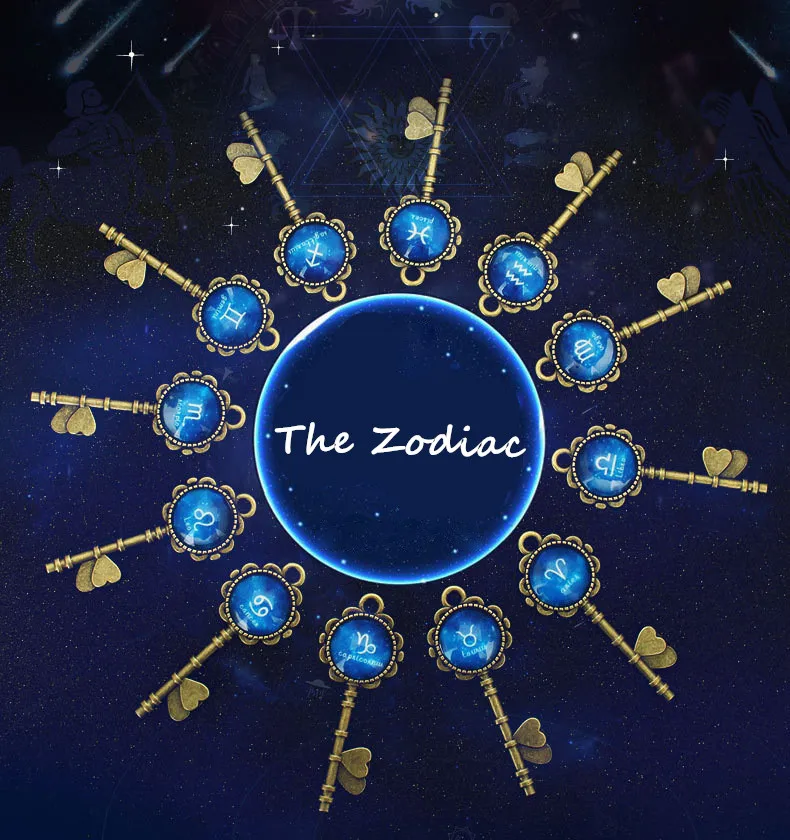 Международная торговля Горячая Распродажа 12 созвездий кольцо для ключей