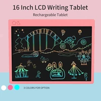 16 inch lcd writing tablet electronic digital drawing board rechargeable writing pad single color screen one click erase