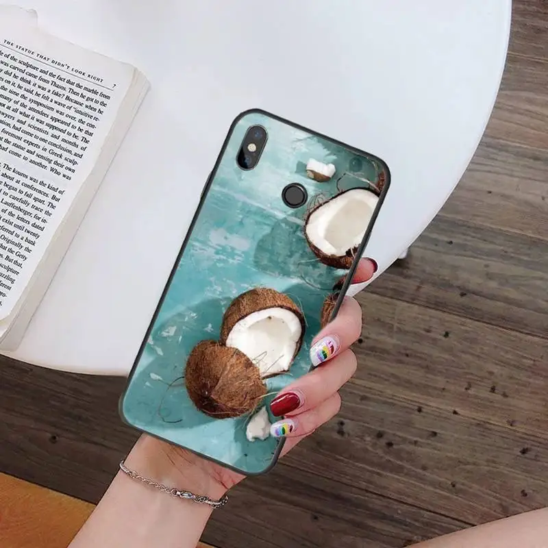 

Summer Fruit Coconut Phone Case For Xiaomi Redmi note 7 8 9 t k30 max3 9 s 10 pro lite