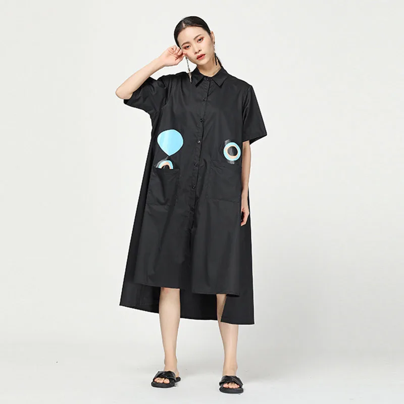 Женское асимметричное платье XITAO однобортное нестандартного размера плюс с