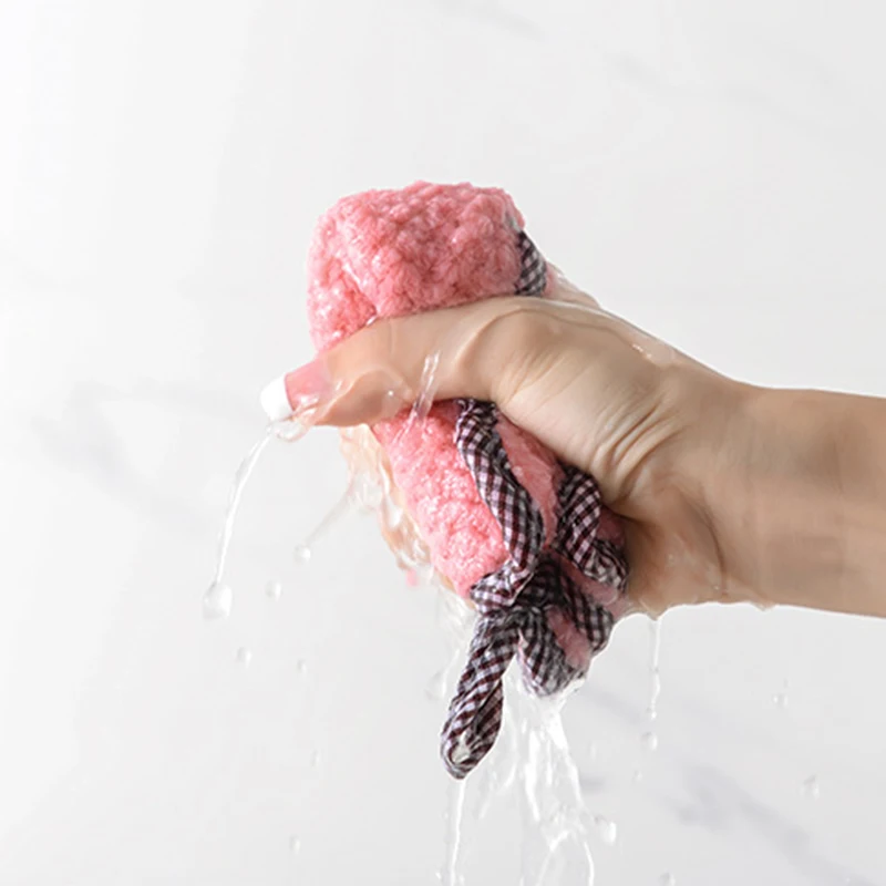 

Multipurpose Kitchen Towel With Hanging Ring Thickened Soft Water Absorb Towel Cleaning Tool ANDF889