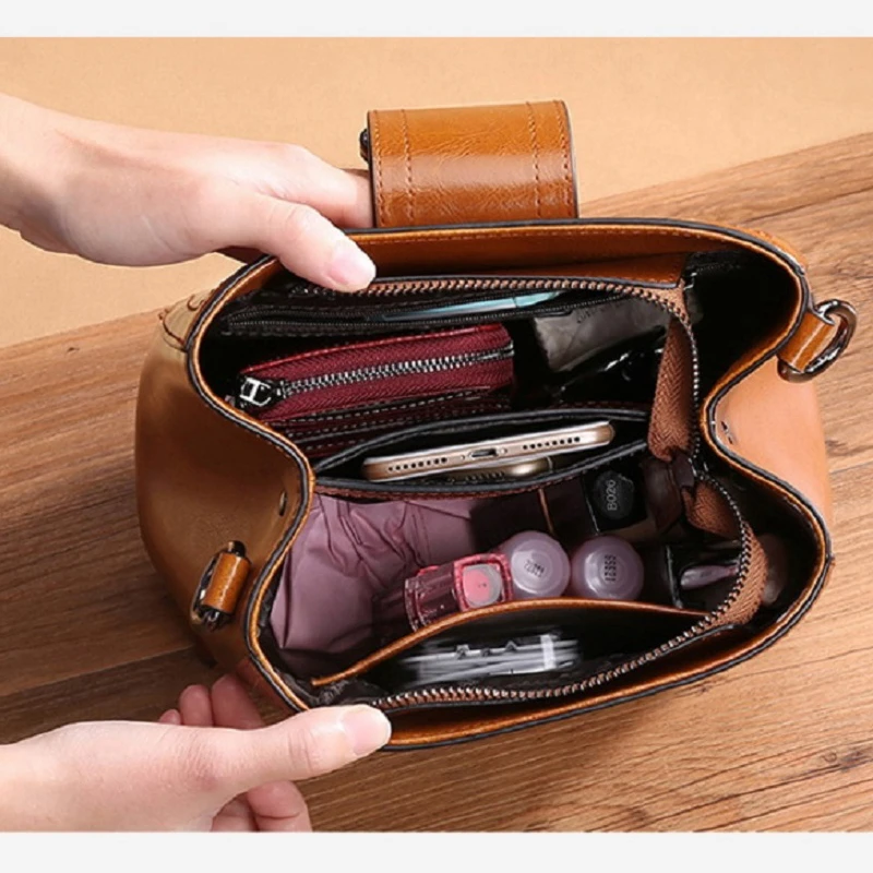 

Women's Shoulder Bag Genuine Leather Handbag Women Fashion Design Crossbody Bags For Ladies 2020 New Bandolera Mujer Sac Femme