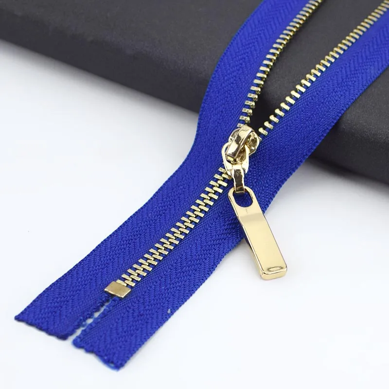 royal blue gold 3 шт. Meetee 3#20 см металлическая молния Медь зуб Closeend застежка-молния одежда джинсы карман на молнии сумки кошелек Ремонтный комплект аксессуары - Цвет: royal blue gold