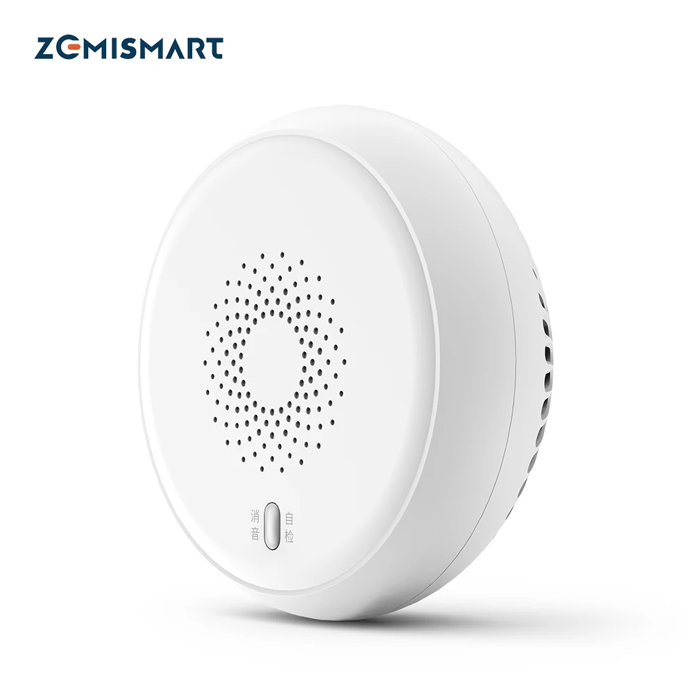 Умный датчик дыма Zemismart Zigbee детектор система сигнализации умный дом работает от