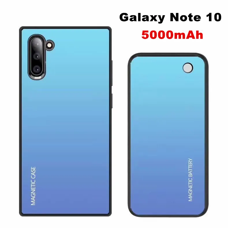 Беспроводной магнитный чехол для зарядного устройства для samsung Galaxy Note 10 Plus, чехол для питания 5000 мА/ч, чехол для внешнего зарядного устройства - Цвет: For Note 10