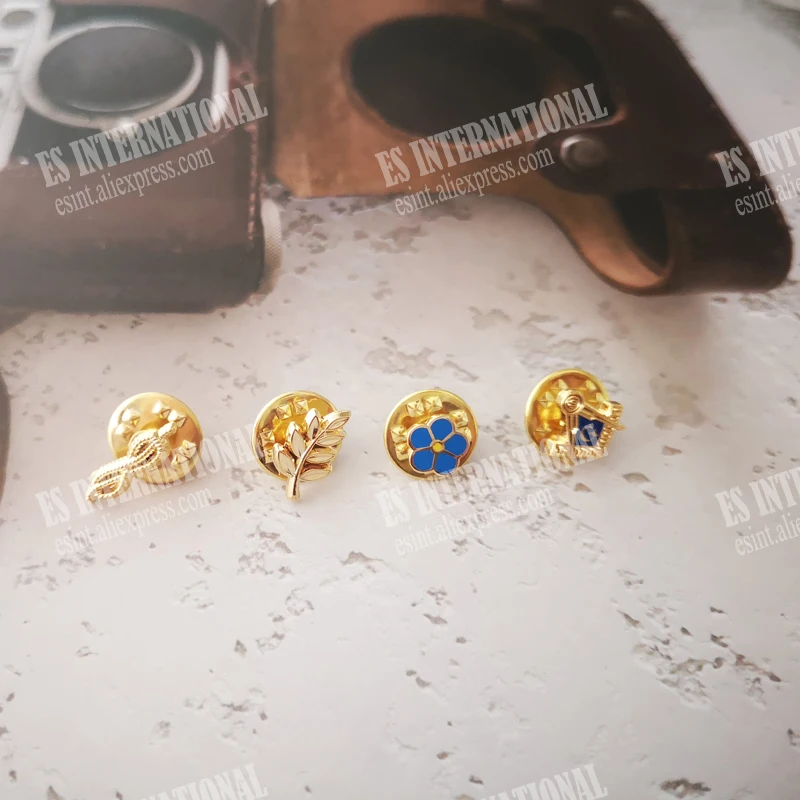 Оптовая продажа 4 различных стилей масонских нагрудных штырьков знак масон