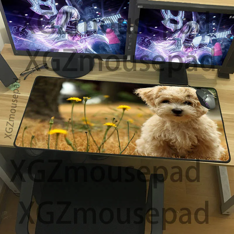 

XGZ Animal mouse pad multi-size selection cute puppy pattern keyboard pad home quality decorative table mat