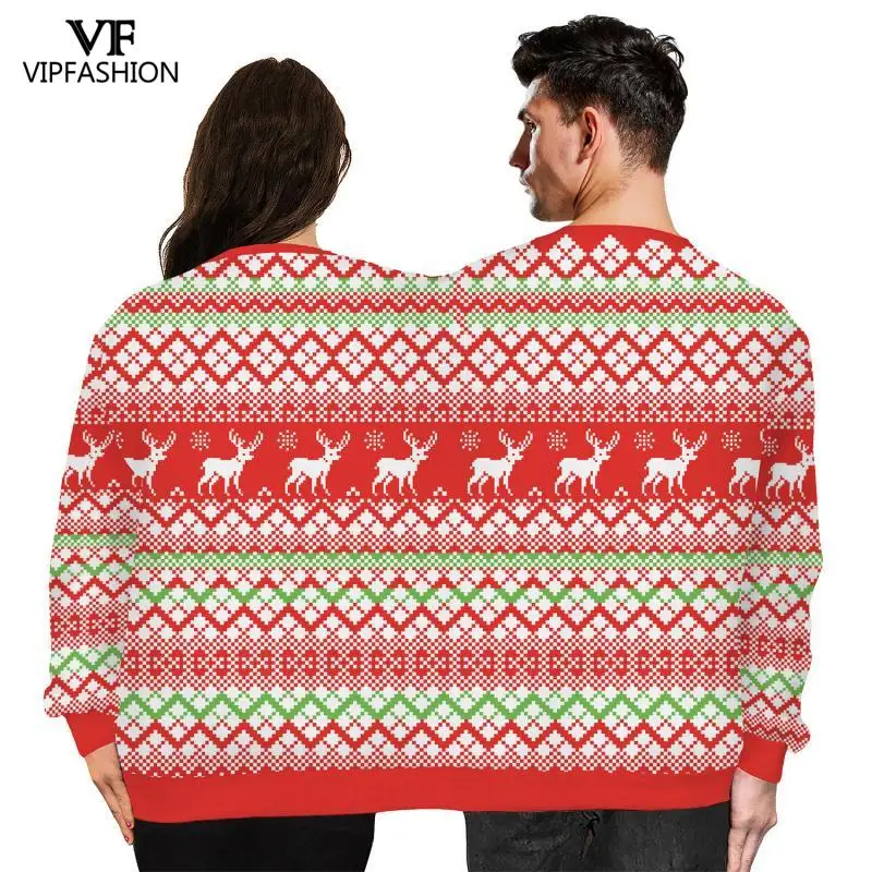 VIP модные зимние пары уличная Толстовка уродливые рождественских каникул