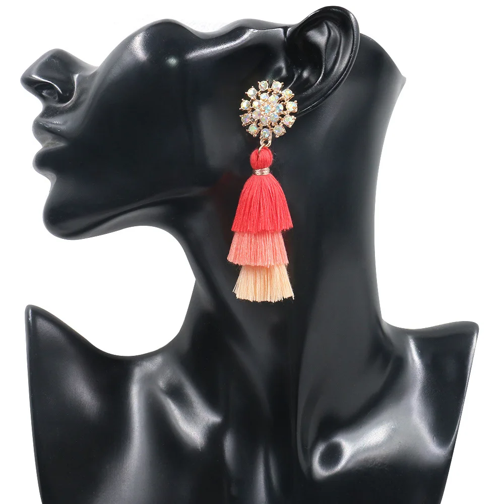 2019 ботильоны в этническом стиле неоновый Многоуровневое длинной кисточкой