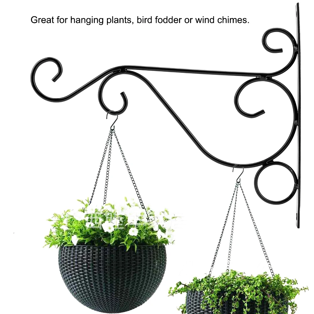 

1PC 25X21CM Metal iron Plant Bracket Hanger Plants Wall Hanging Hook For Home Garden Planter Balcony courtyard Decoration