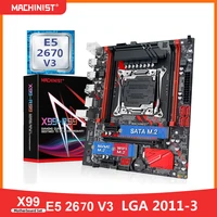 machinist x99 motherboard lga 2011 3 set kit with intel xeon e5 2670 v3 cpu processor ddr4 desktop and server memory x99 rs9