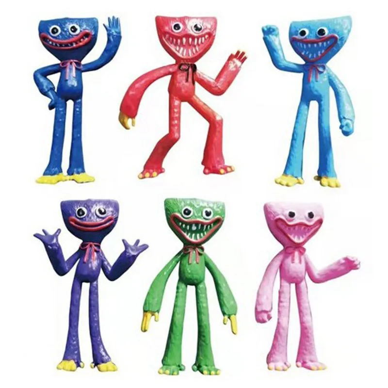 

6Pcs/set Huggy Wuggy From Poppy Playtime Toy Animals Toys Cute Cartoon Game Dolls Kids Birthday Christmas Gifts