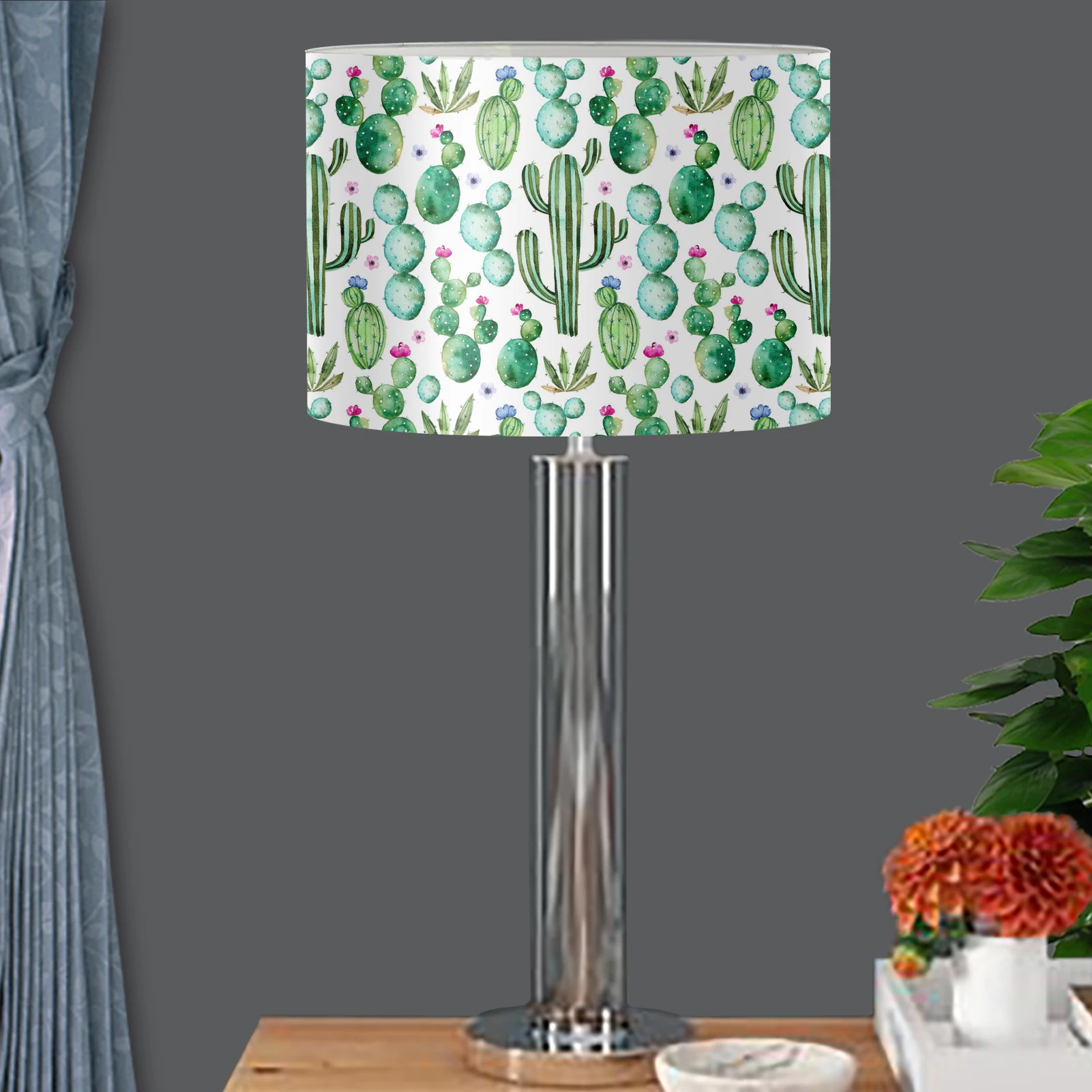 

Современный круглый напольный светильник С КАКТУСОМ, лампа в стиле модерн, с абажуром, винтажная лампа для гостиной