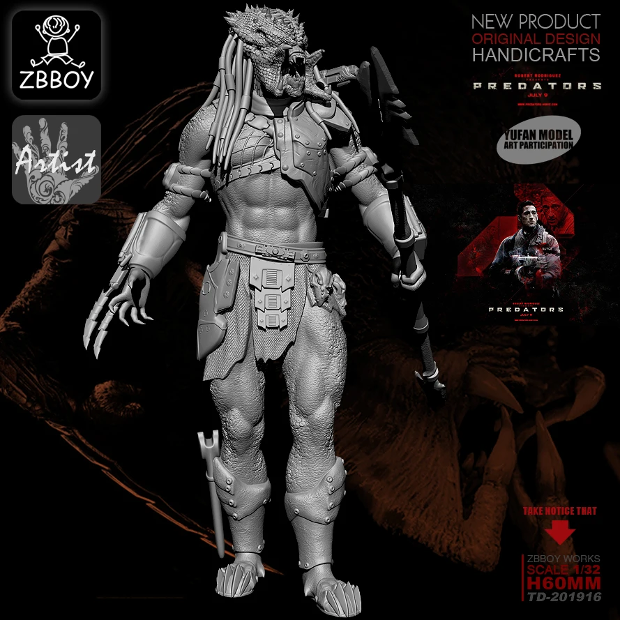 1/32 Predator Iron Warrior полимерный солдат с рисунком в виде воина | Игрушки и хобби