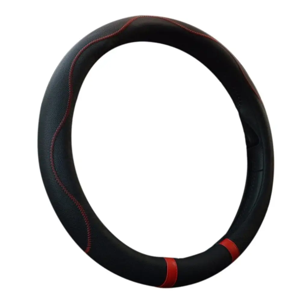 

High-End Four Seasons Imported Leather Car Supplies Steering Wheel Cover Microfiber Leather Steering Wheel Cover