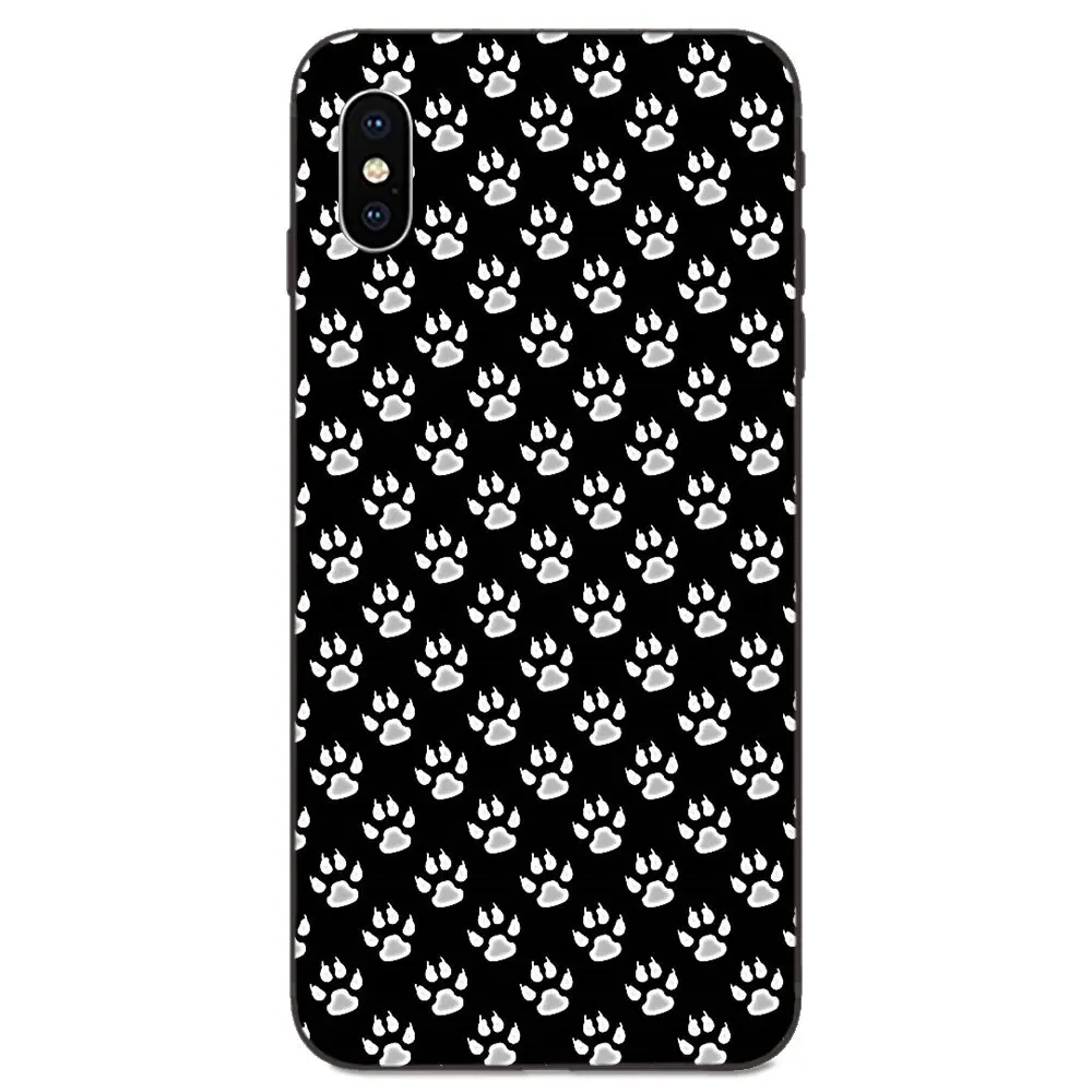 Мягкий чехол для Apple iPhone 4 6 6S 7 8 11 Plus X XS Max XR Pro собаки девочек милые лапы собак