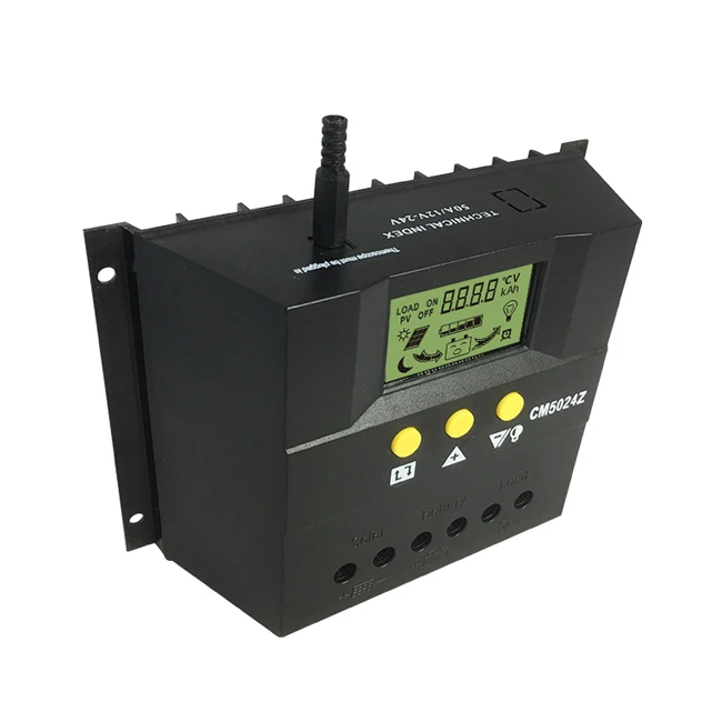 50A солнечный регулятор заряда аккумулятора CM5024Z CM5048Z 12/24 V/48 V PWM регулятором солнечного заряда ЖК-дисплей Экран Дисплей для решетки