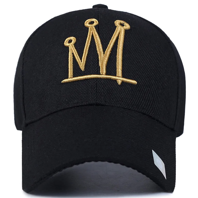 

Men Outdoor sport fashion sun Hats Women polyester crown of kings embroidery Adjustable Baseball Cap Sun Protection Snapback cap