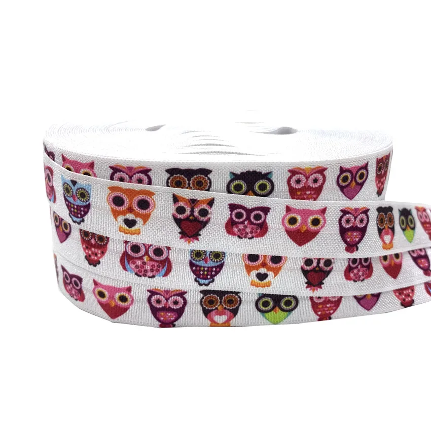 5/8 &quot16 мм Сова динозавр с принтом Русалочки эластичная повязка для головы лента