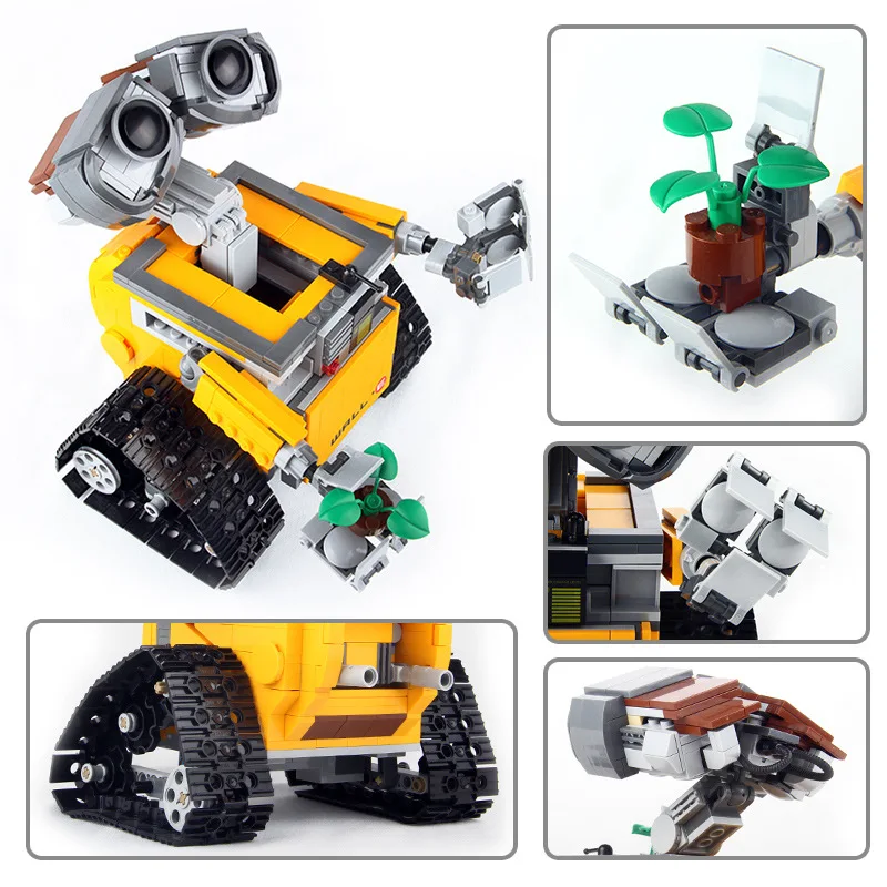 Дети любят 687 шт. Idea Robot WALL E Legoed 21303 модель строительные блоки Набор игрушек для