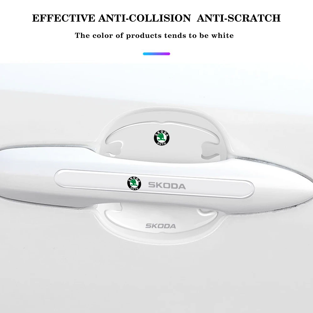 Наклейка на дверную чашу автомобиля защитная пленка от царапин ручки прозрачная