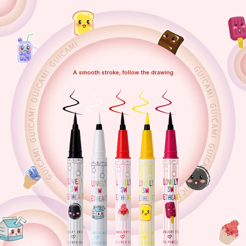 

Liquid Eyeliner Pen Pencil Colorful Non-smudge Waterproof Eye Liner Long-lasting Waterproof Quick-drying Delicate Texture TSLM1