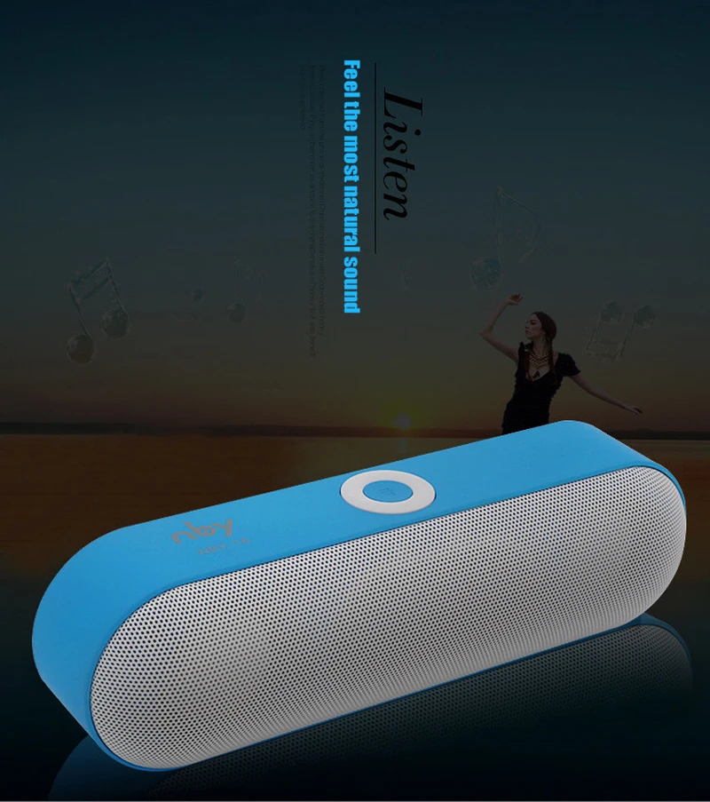 Компактный Bluetooth-динамик NBY-18 беспроводная колонка TF/AUX/USB объемный 3D стерео звук |