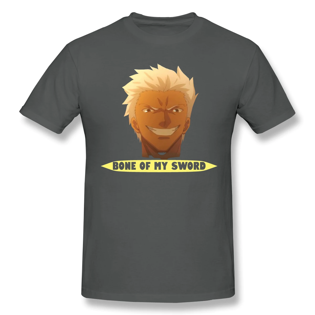 Забавные хлопковые футболки Fate Unlimited Blade Works Bone Of My Sword Print stay night Мужская модная