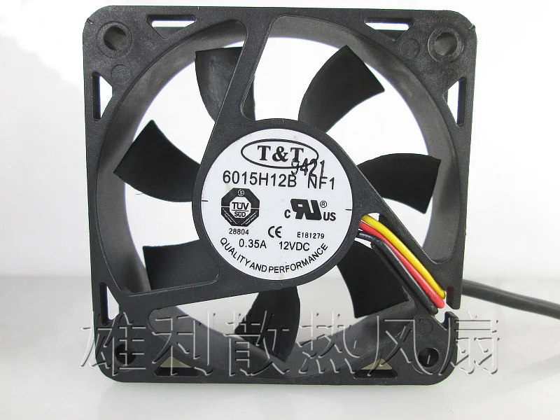 

Новый TT 6015H12B NF1 12V 0.35A 6 см 6015 3 провода защиты электродвигателя Вентилятор охлаждения
