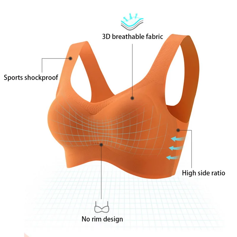 

Bras For Women Seamless Comfortable Gathered Bra Women's Top Female Lingerie Push Up Bralette Sports Bra Soft Vest Brassiere