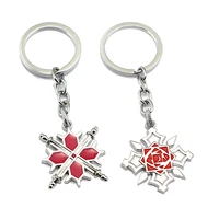 anime vampire knight keychain rose logo metal pendants kurosu bag keyrings gift for men women cosplay prop jewelry llaveros