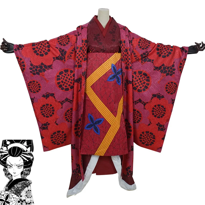 

Anime Demon Slayer Kimetsu no Yaiba Daki Ume Cosplay Costume Woman Japanese Kimon Halloween Carnival Uniforms Custom Made