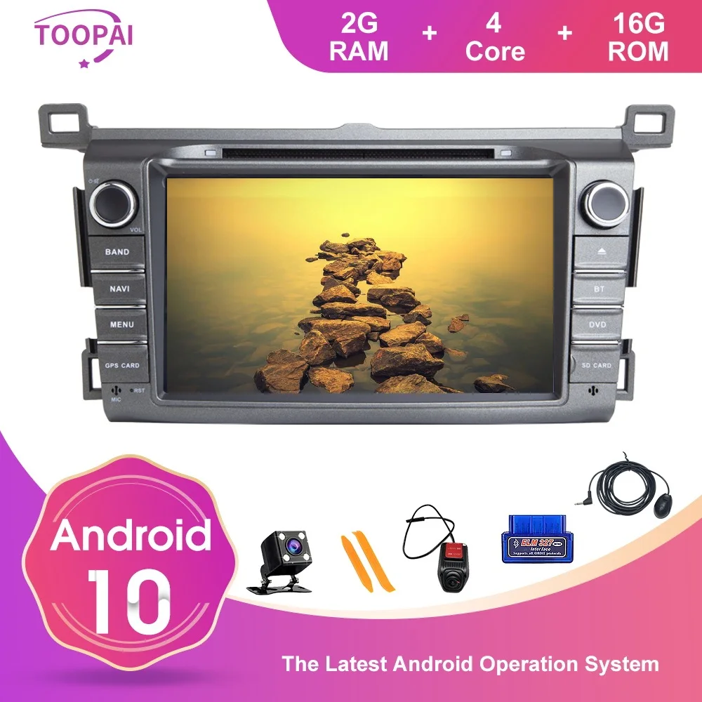 Автомобильный мультимедийный плеер TOOPAI стерео магнитола на Android 10 для Toyota RAV4 2013