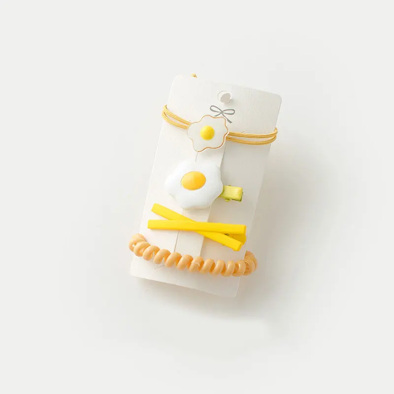 

4PCS New Cute Avocado Cartoon Princess Headwear Kids Elastic Hair Bands Children Ropes Girls Accessories Baby Headdress Hairpin