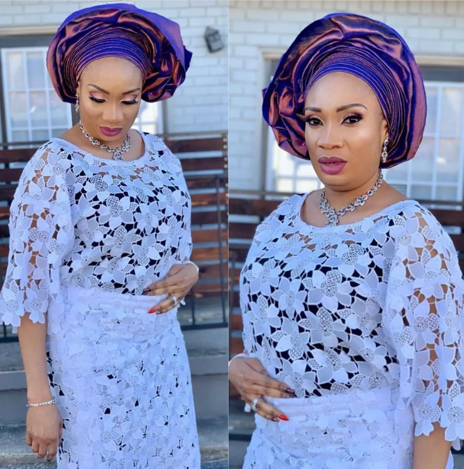 Чистый белый Модный шнур гипюр кружевная ткань высокого качества