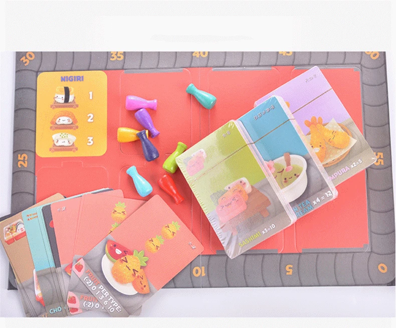

sushi go Board Game For 2-5 Players sushi ir de fiesta Japanese food go travel family card Party game for Best Gift