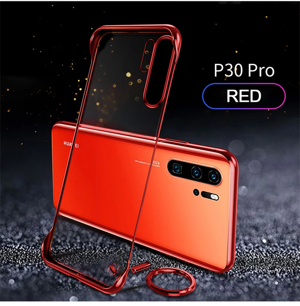 Для huawei P30 P20 Pro mate 20 Pro Honor 20 Pro 9X mate 20 Pro прозрачный Бескаркасный чехол с кольцом против падения Nova 5 5i Твердый Чехол