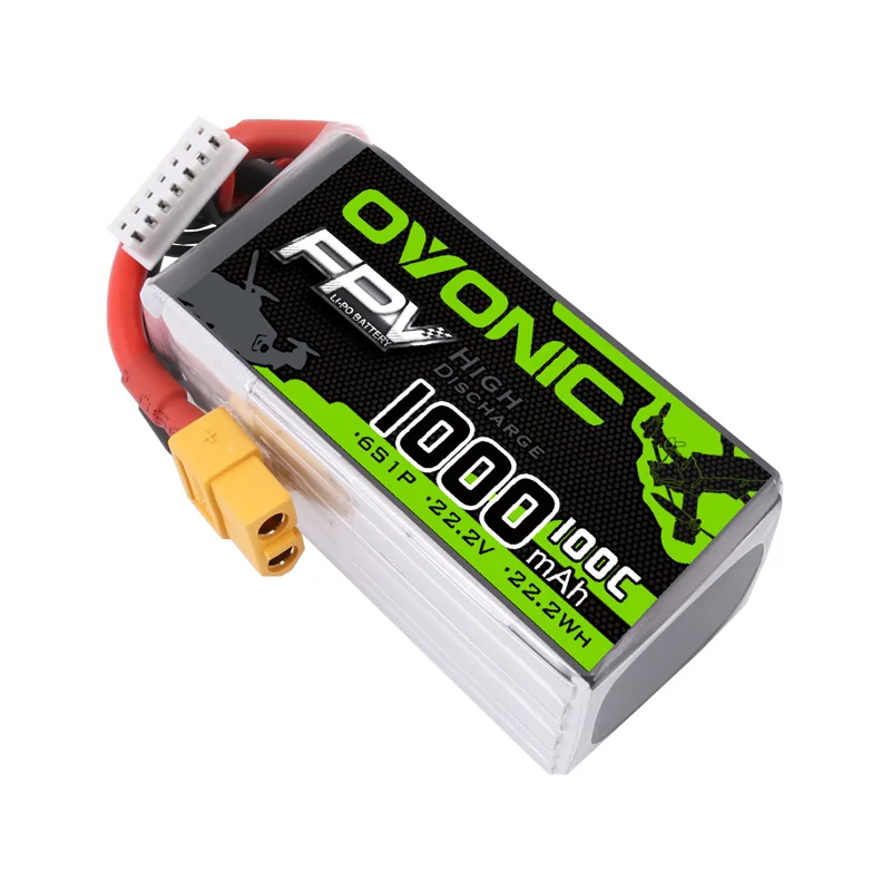 Литий-полимерный аккумулятор Ovonic 1000/1300/1550 мАч 100C 5-6S1P с разъемом xt60для крошечных
