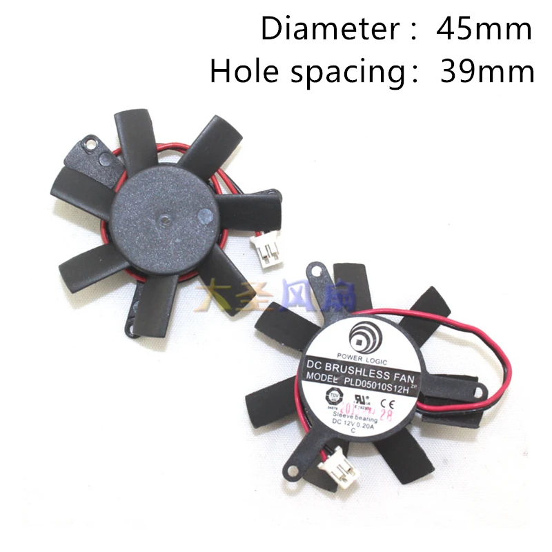 Блок питания PLD05010S12H DC 12В 0.25a диаметр 45 мм вентилятор охлаждения сервера шаг отверстия 39*39*39 мм 2-проводной